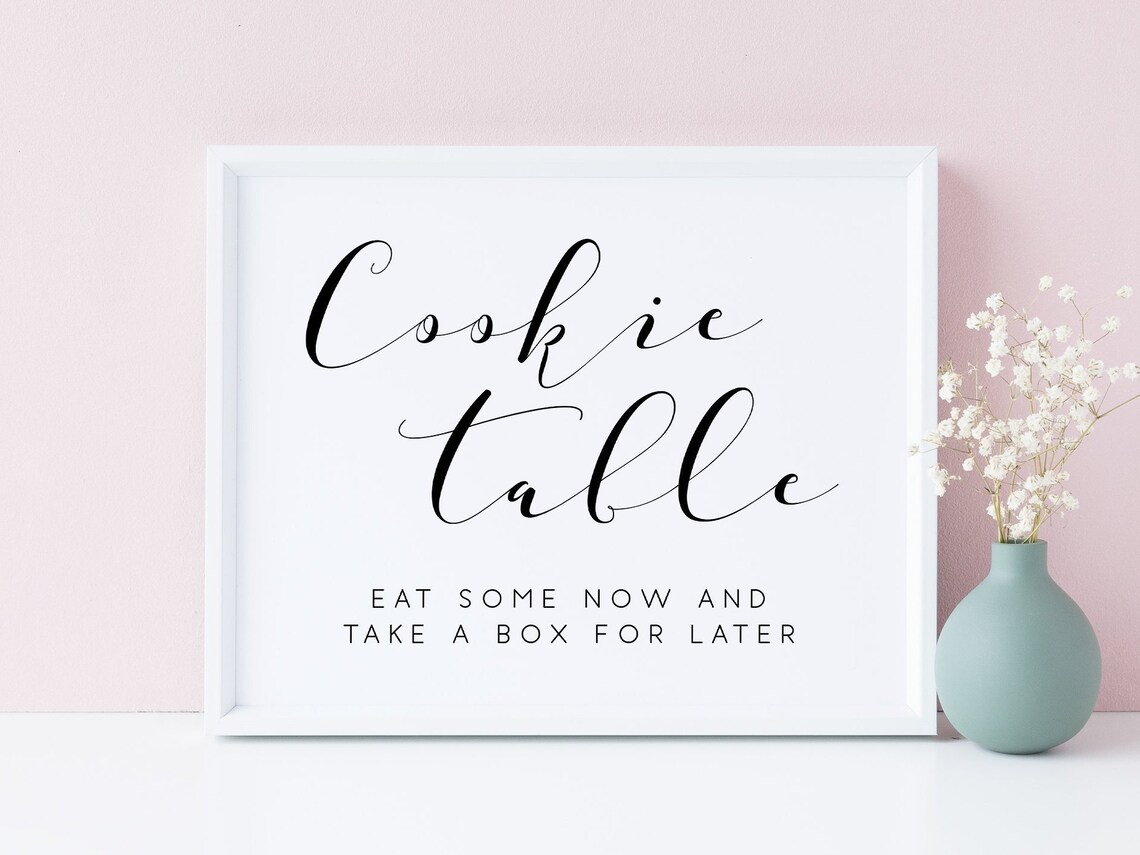 Cookie Table Sign Love Is Sweet Wedding Poster