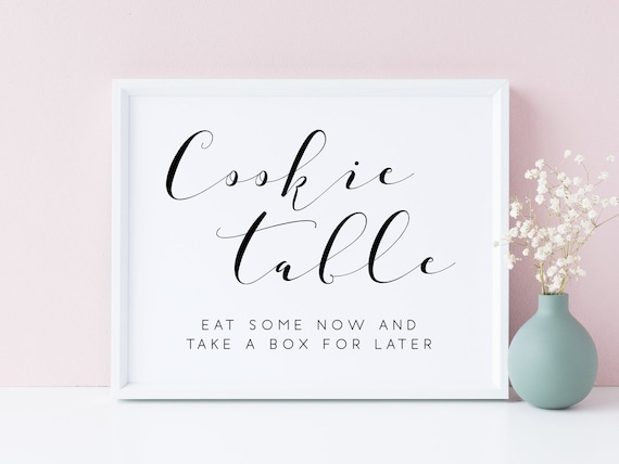 Cookie Table Sign Love Is Sweet Wedding Poster