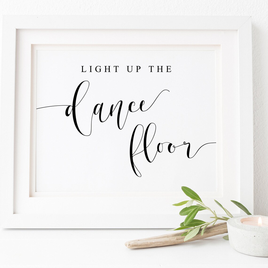 Light Up The Dance Floor Wedding Sign, Glow Sticks