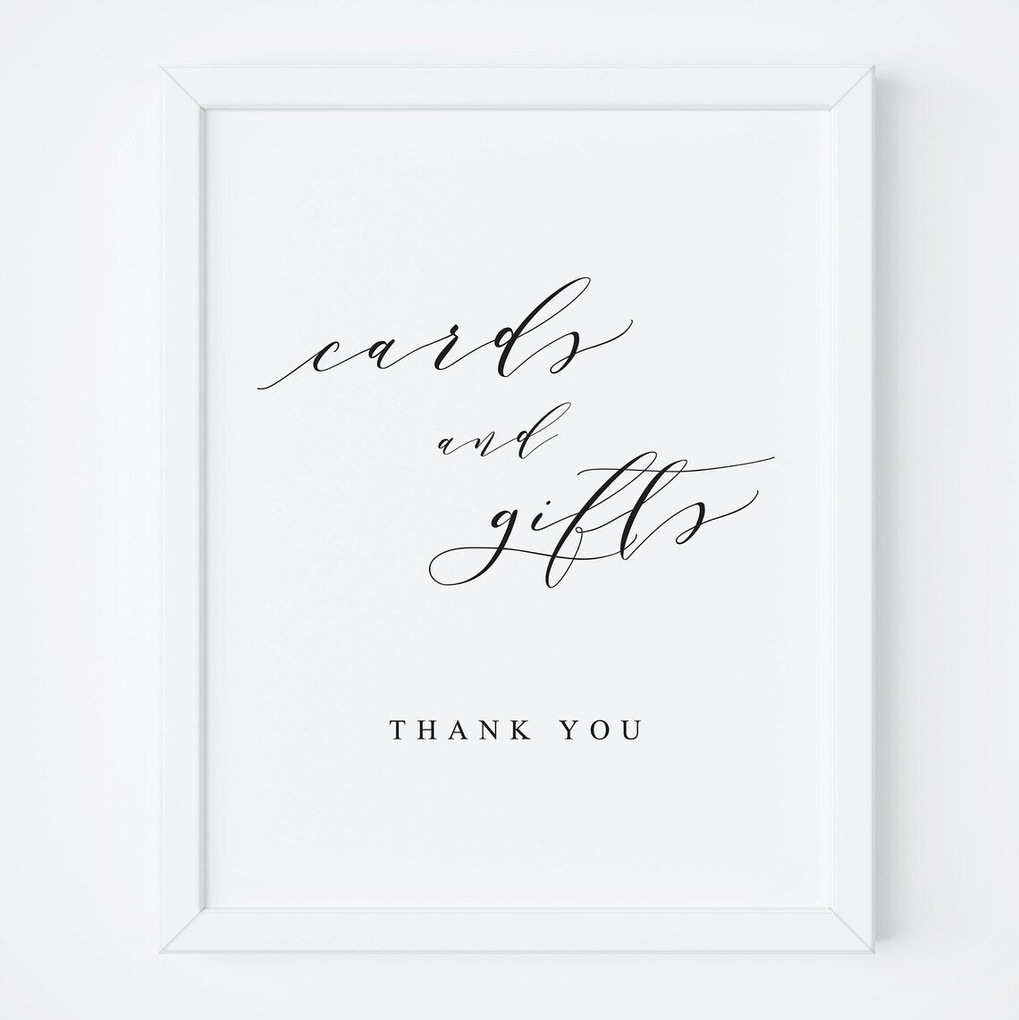 Wedding Cards and Gifts Sign, Reception Poster Print