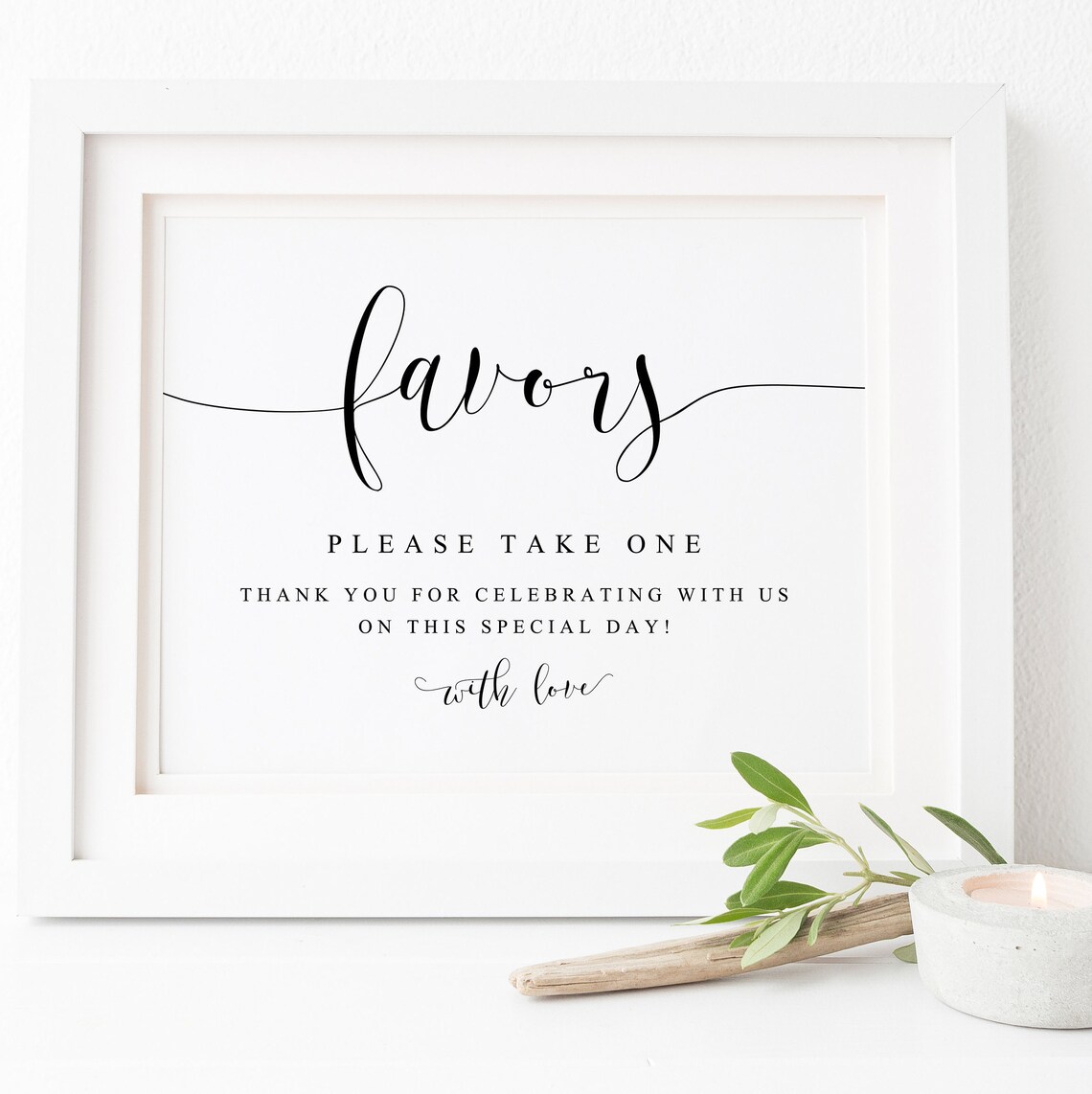 Wedding Favors Sign, Reception Favor Sign Art Print