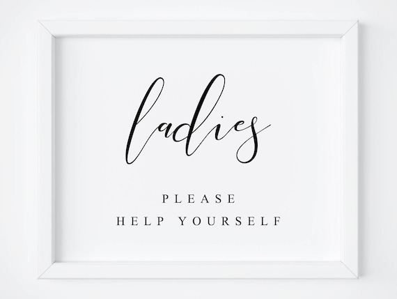 Wedding Bathroom Sign, Ladies Bathroom Restroom Sign