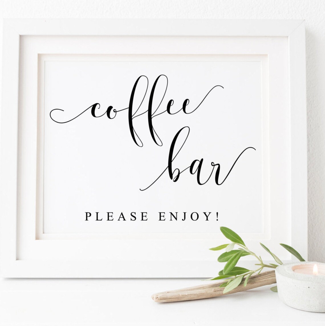 Coffee Bar Sign, Wedding Coffee Sign Art Print