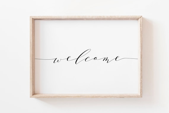 Welcome Home Sign Typography Quote Art Print