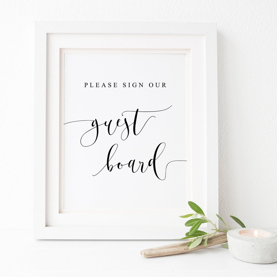 Please Sign Our Guest Board Wedding Sign Art Print