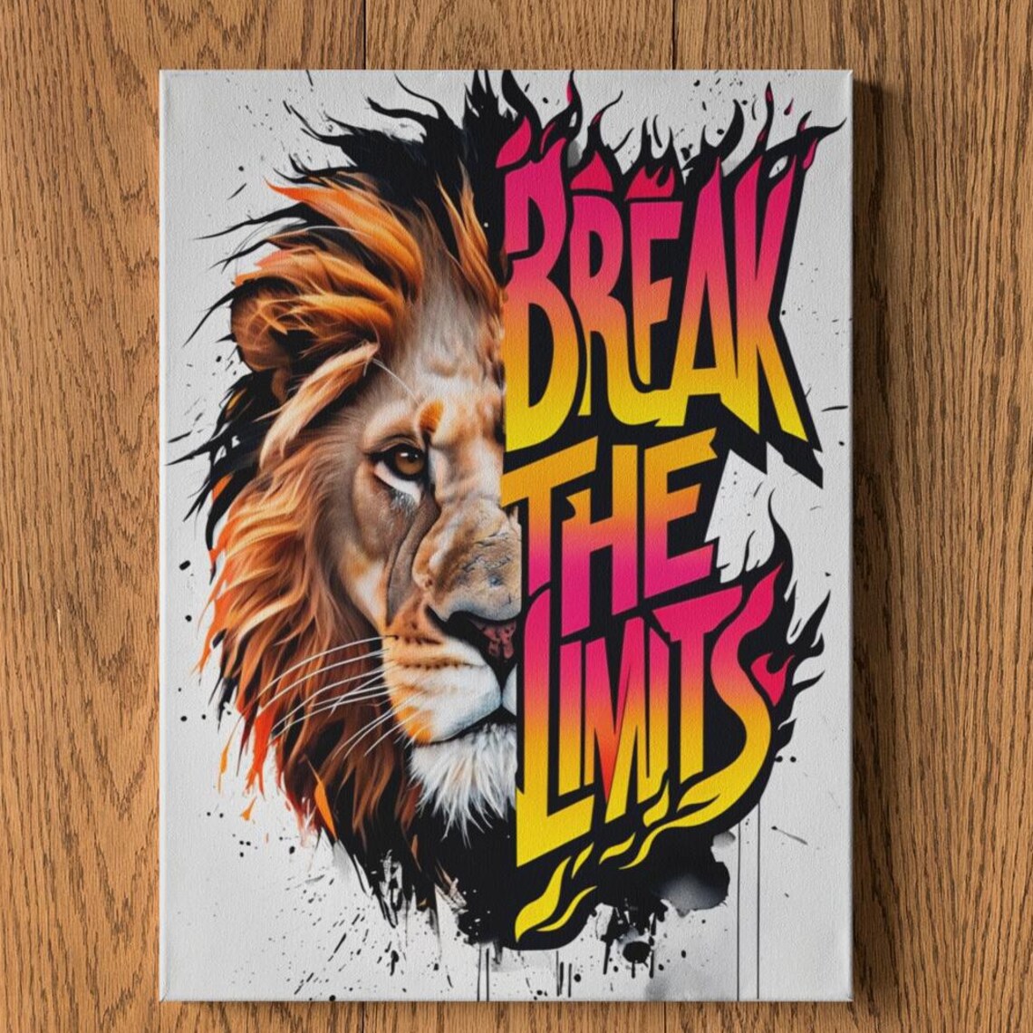 Break The Limits Lion Motivational Poster
