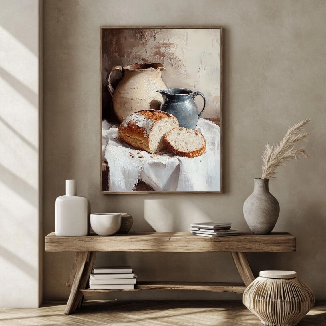Sourdough Bread Art, Rustic Farmhouse Wall Print
