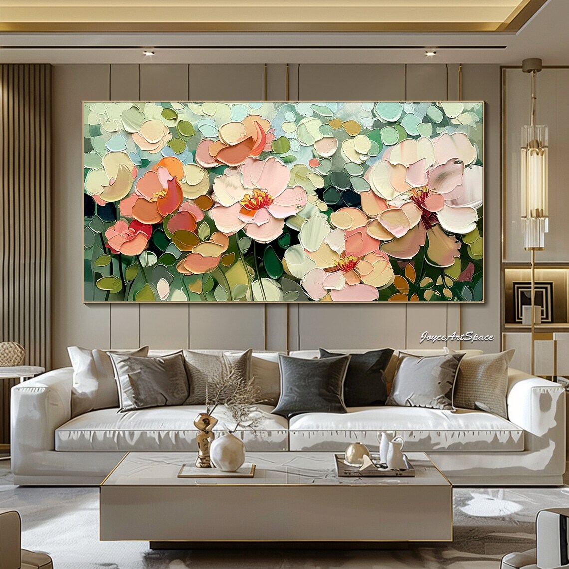 Large Flower Painting, Abstract Floral Art Print - Image 2