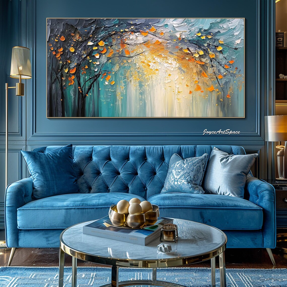 Abstract Oil Painting Tree Art Print, Boho Decor - Image 4