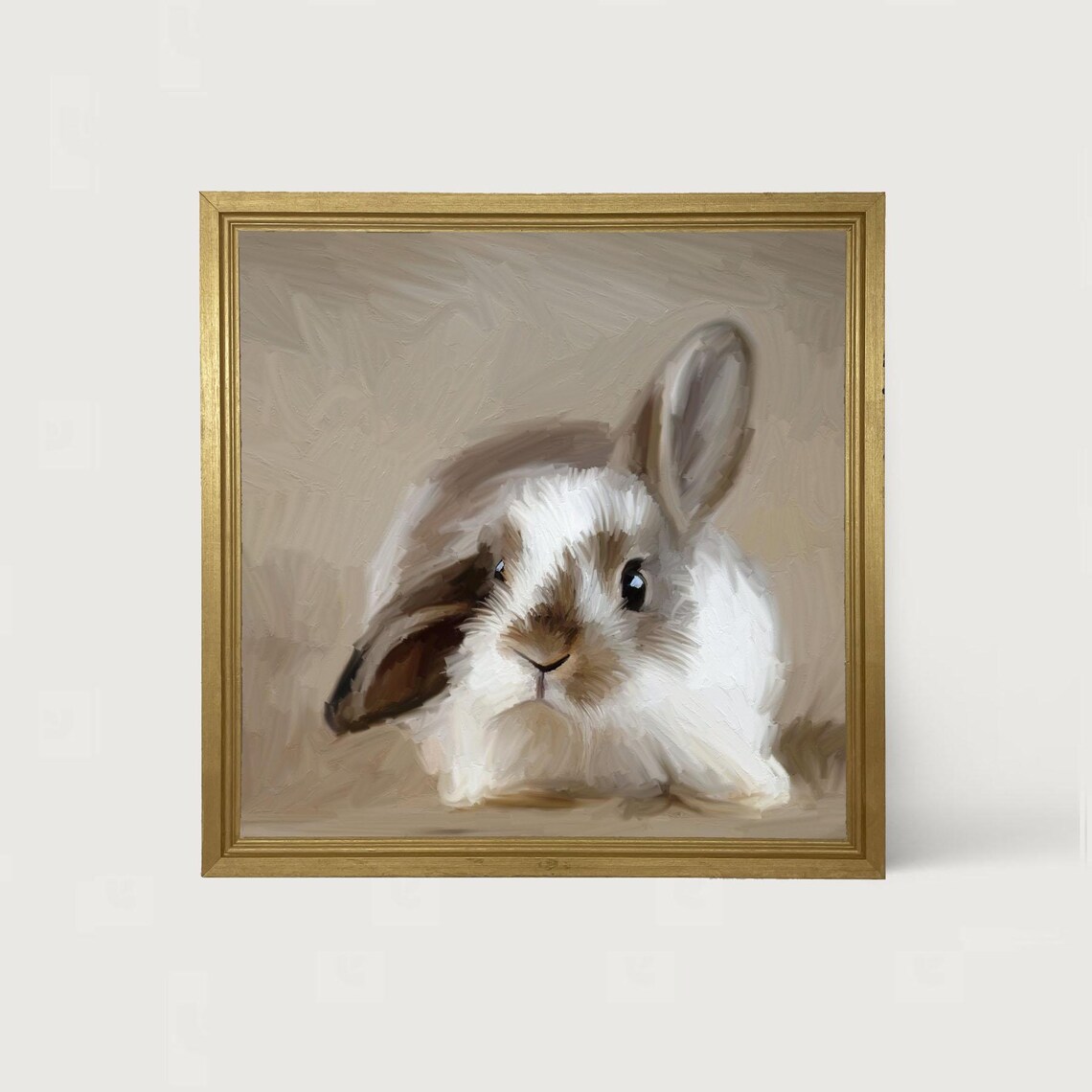 Baby Bunny Art Print, Hop Into Spring Hare Decor