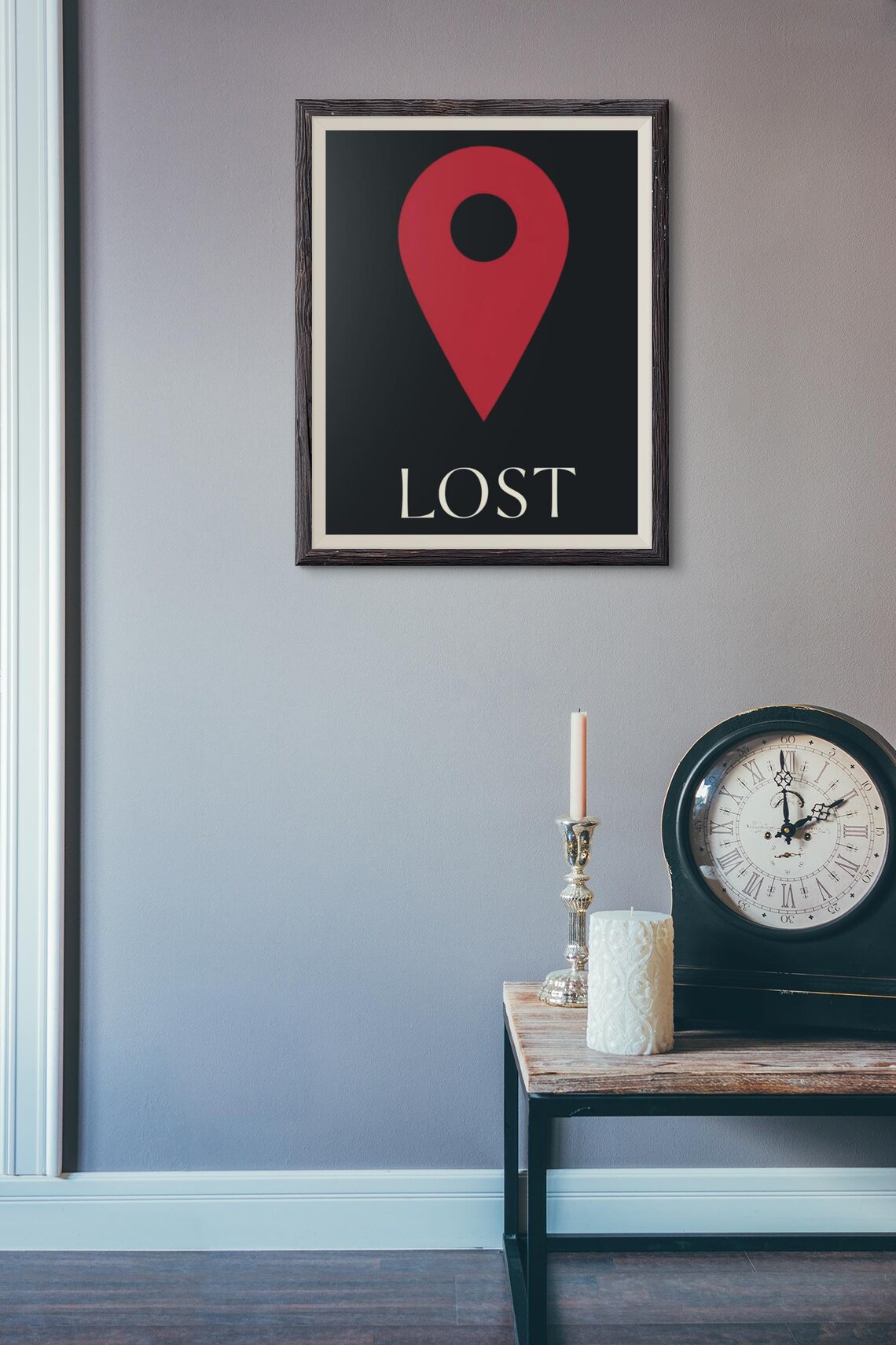 Minimalist Lost Location Poster, Modern Typography - Image 3