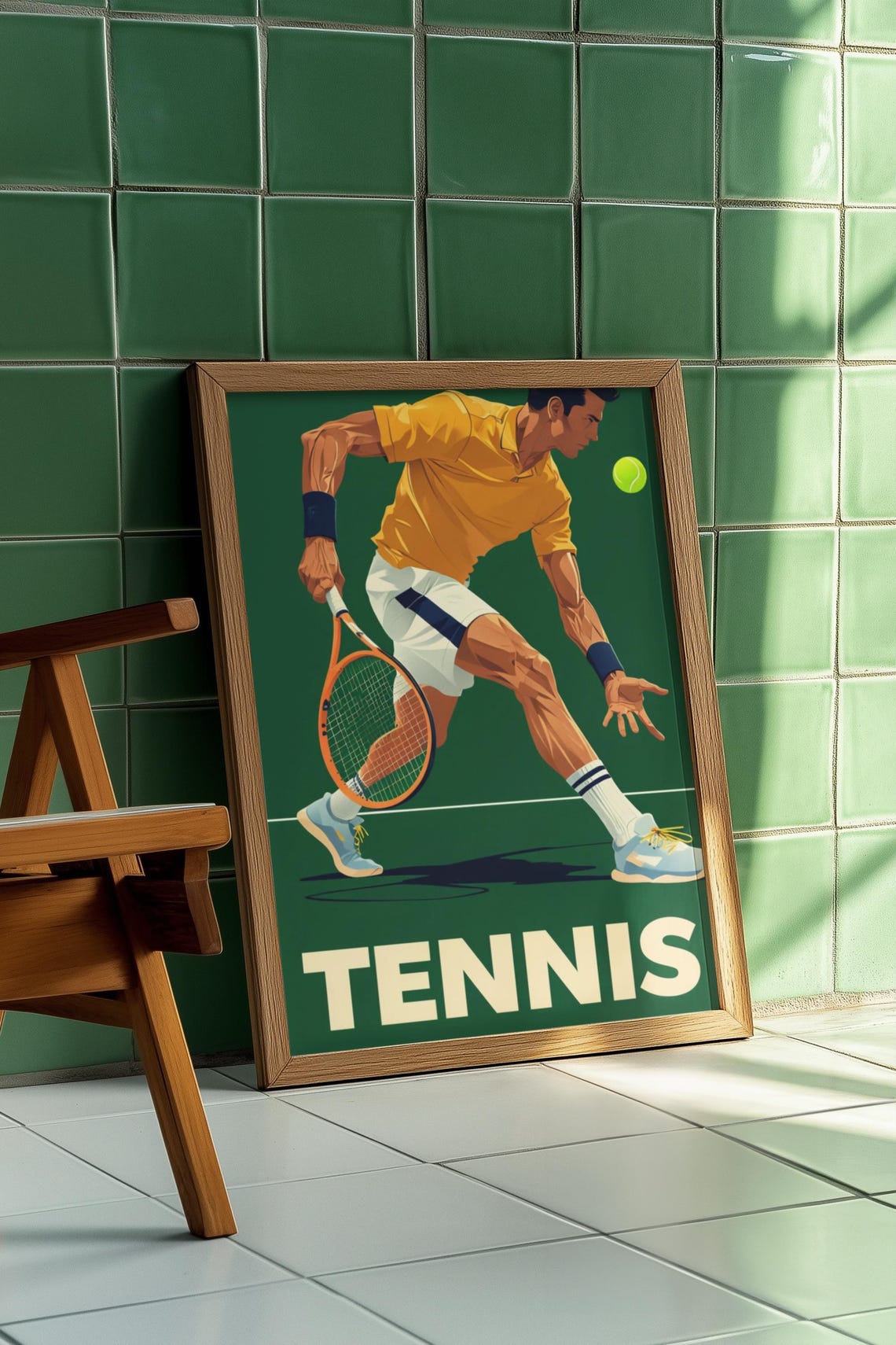 Tennis Minimalist Athlete Illustration, Sports Decor - Image 2