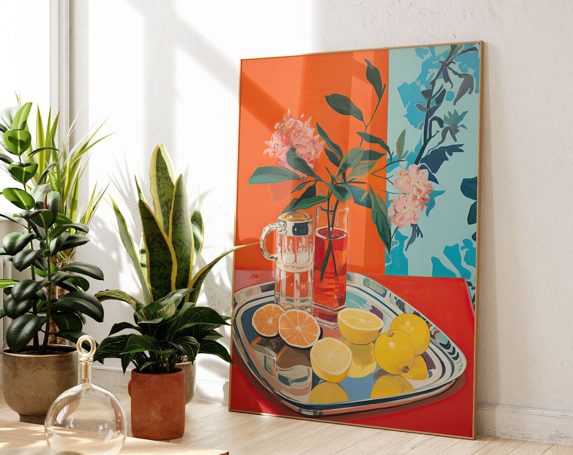 Lemons And Oranges Vintage Kitchen Poster