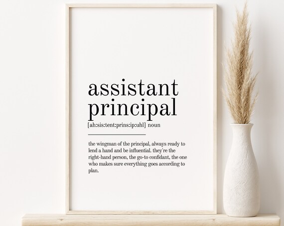 Assistant Principal Definition Typography Appreciation Poster
