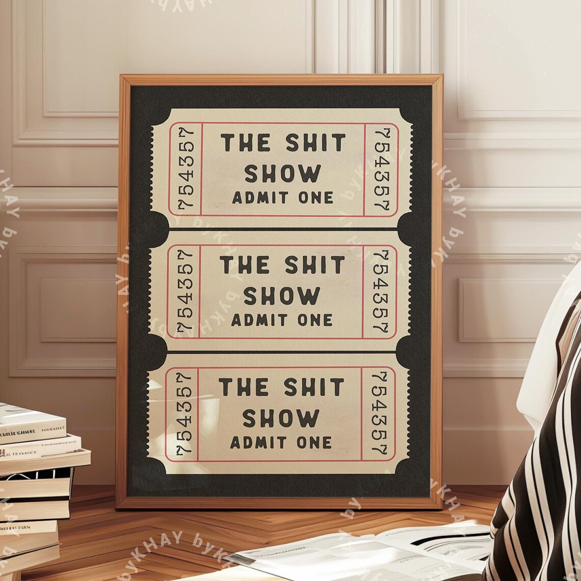 The Shit Show Ticket Retro Bathroom Poster Print
