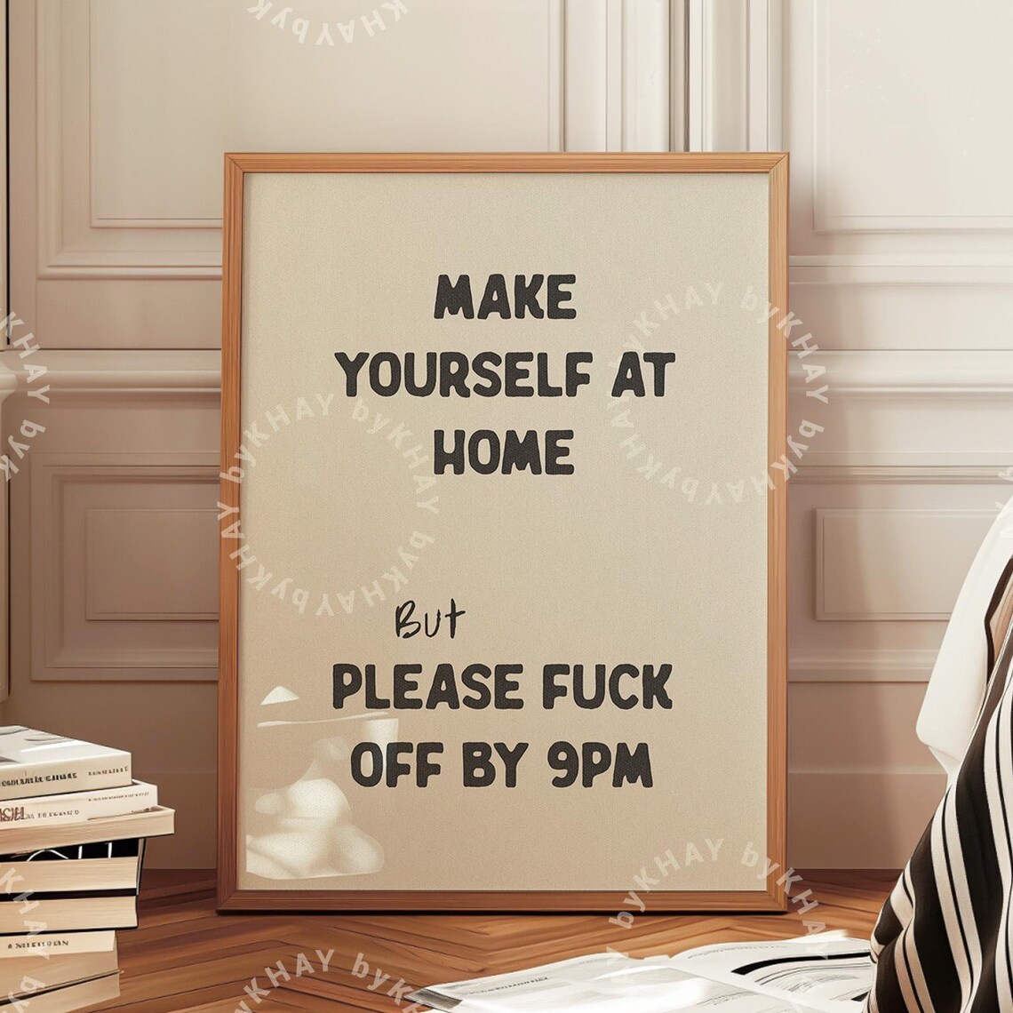 Please Fuck Off By 9pm Rude Quote Wall Poster