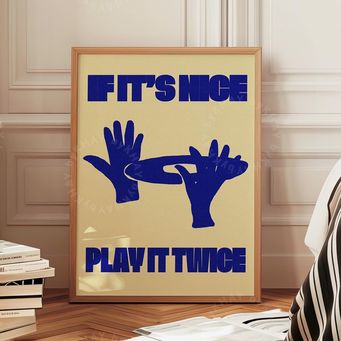 If It’s Nice, Play It Twice Retro Music Poster