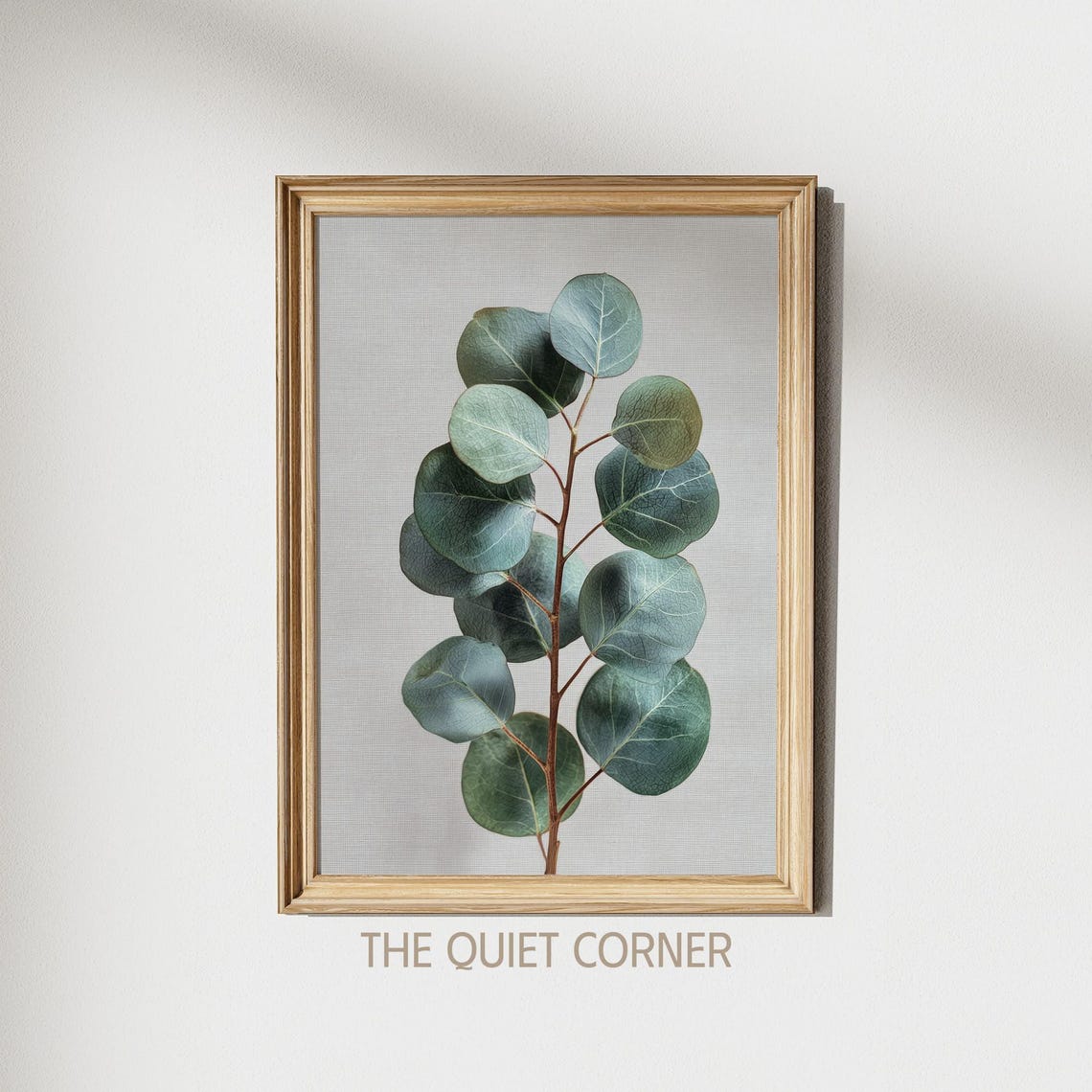 Eucalyptus Branch Minimalist Botanical Nature Photography Wall Art
