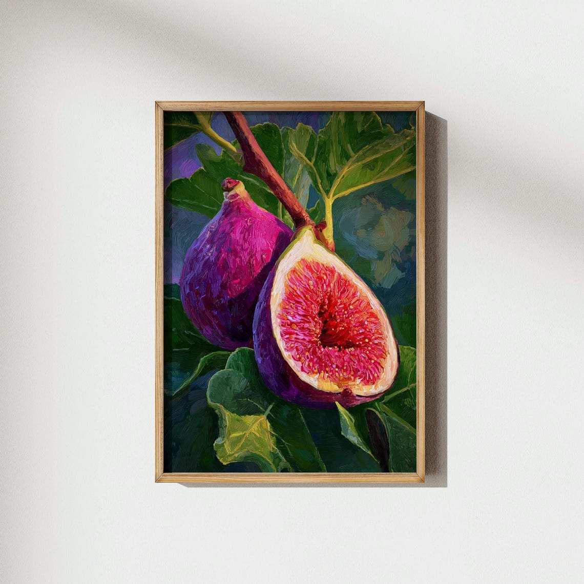 Fresh Figs Kitchen Wall Art Botanical Still Life Mediterranean Food Fruit Decor Vibrant Prints