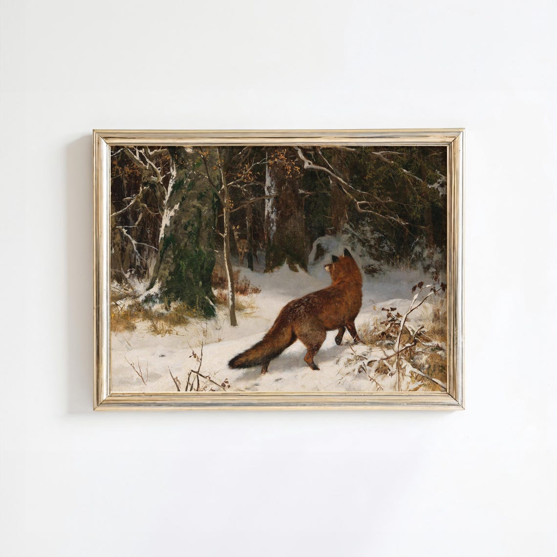 Vintage Fox Print, Kids Wall Art