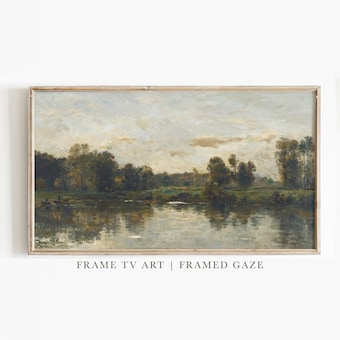 Frame TV Landscape, Vintage Painting Art Print
