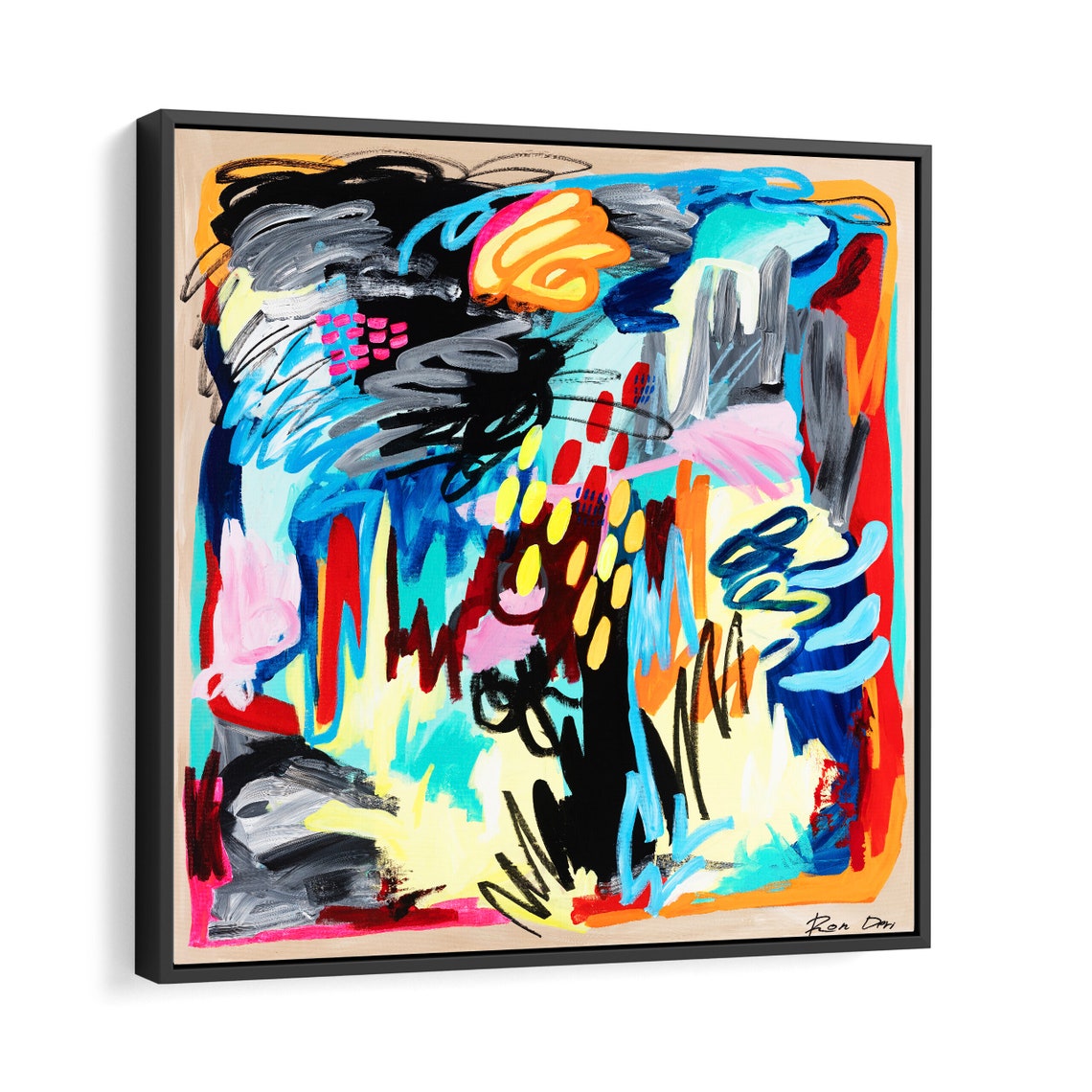 Elixir Of Life Energetic Gestural Expressive Abstract Painting Poster - Image 4