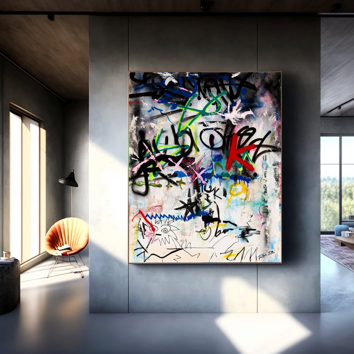 Mark K Abstract Painting by Ron Deri Art Print - Image 3
