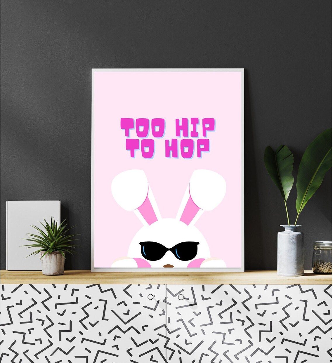Too Hip To Hop Easter Wall Art, Hello Spring - Image 3
