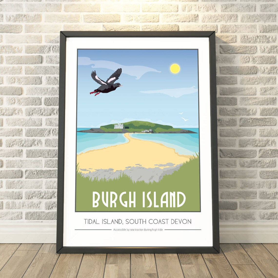 Burgh Island South Coast Devon Travel Poster