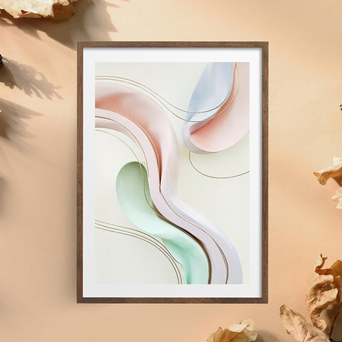 Pastel Abstract Modern Minimalist, Soft Neutral