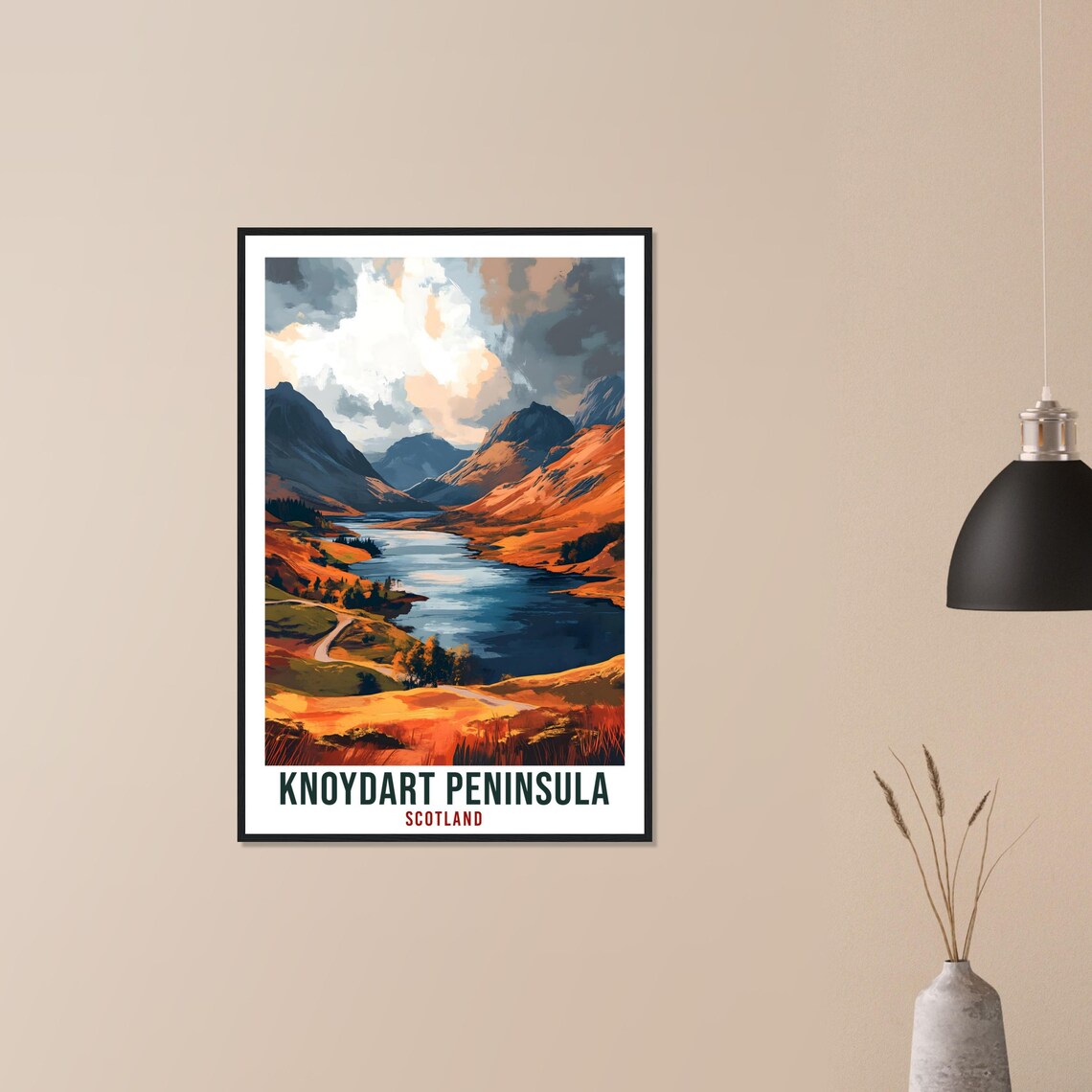 Knoydart Peninsula Scotland Loch Sunset Mountains Travel Poster - Image 3