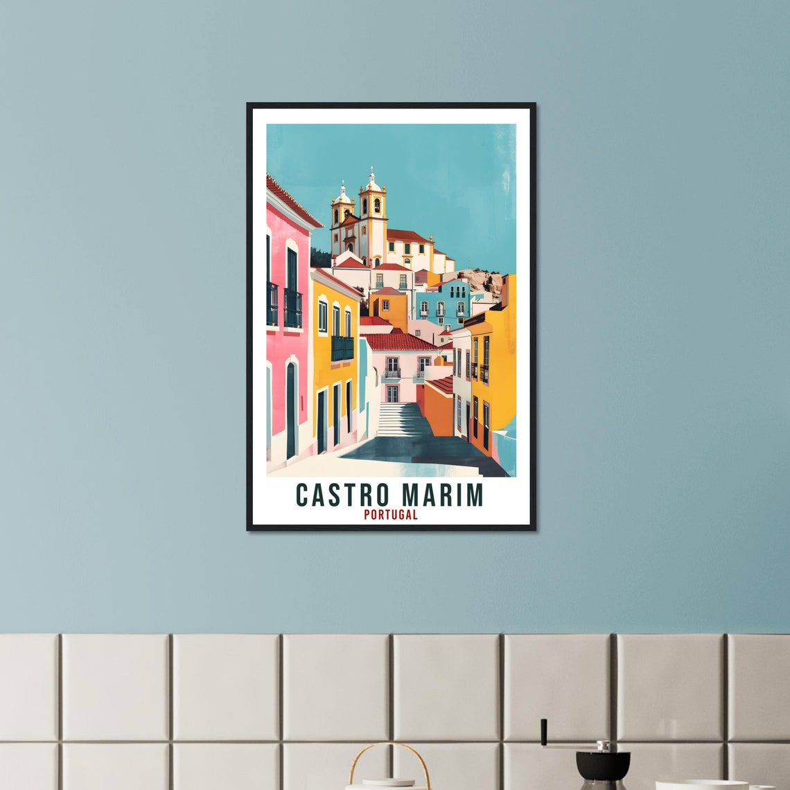 Castro Marim Travel Print Portugal Wall Art Wall Hanging Home Dcor Castro Marim Gift Portugal Landmark Artwork Gift Portugal Travel Poster - Image 3