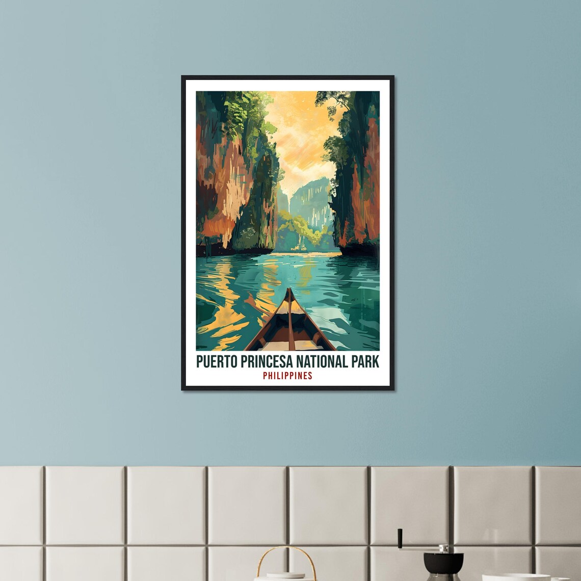 Puerto Princesa Underground River Canyon Philippines Travel Poster - Image 3