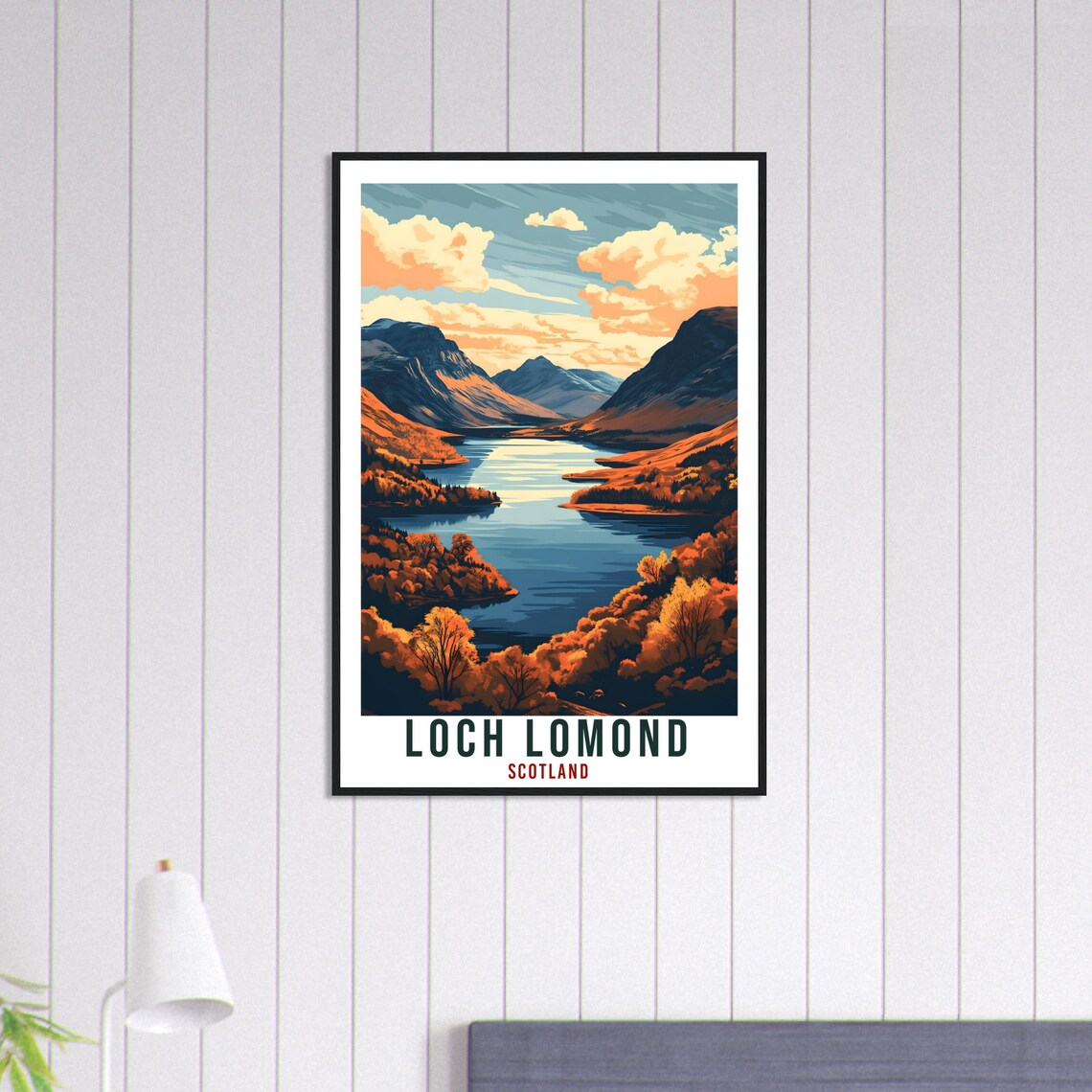 Loch Lomond Scotland Autumn Hills Lake Vintage Travel Poster - Image 3