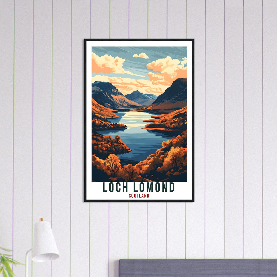 Loch Lomond Travel Print Scotland Decor Loch Lomond Wall Art Wall Hanging Art Lover Scotland Artwork Travel Poster Loch Lomond Travel Art - Image 3