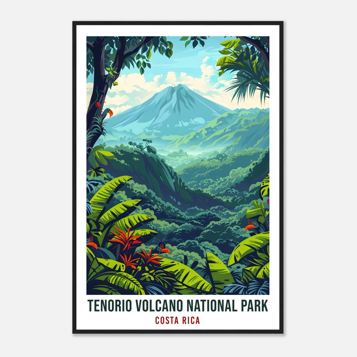 Tenorio Volcano National Park Costa Rica Travel Print Wall Art Wall Hanging Tenorio Volcano Artwork Travel Art Costa Rica City Travel Poster - Image 4