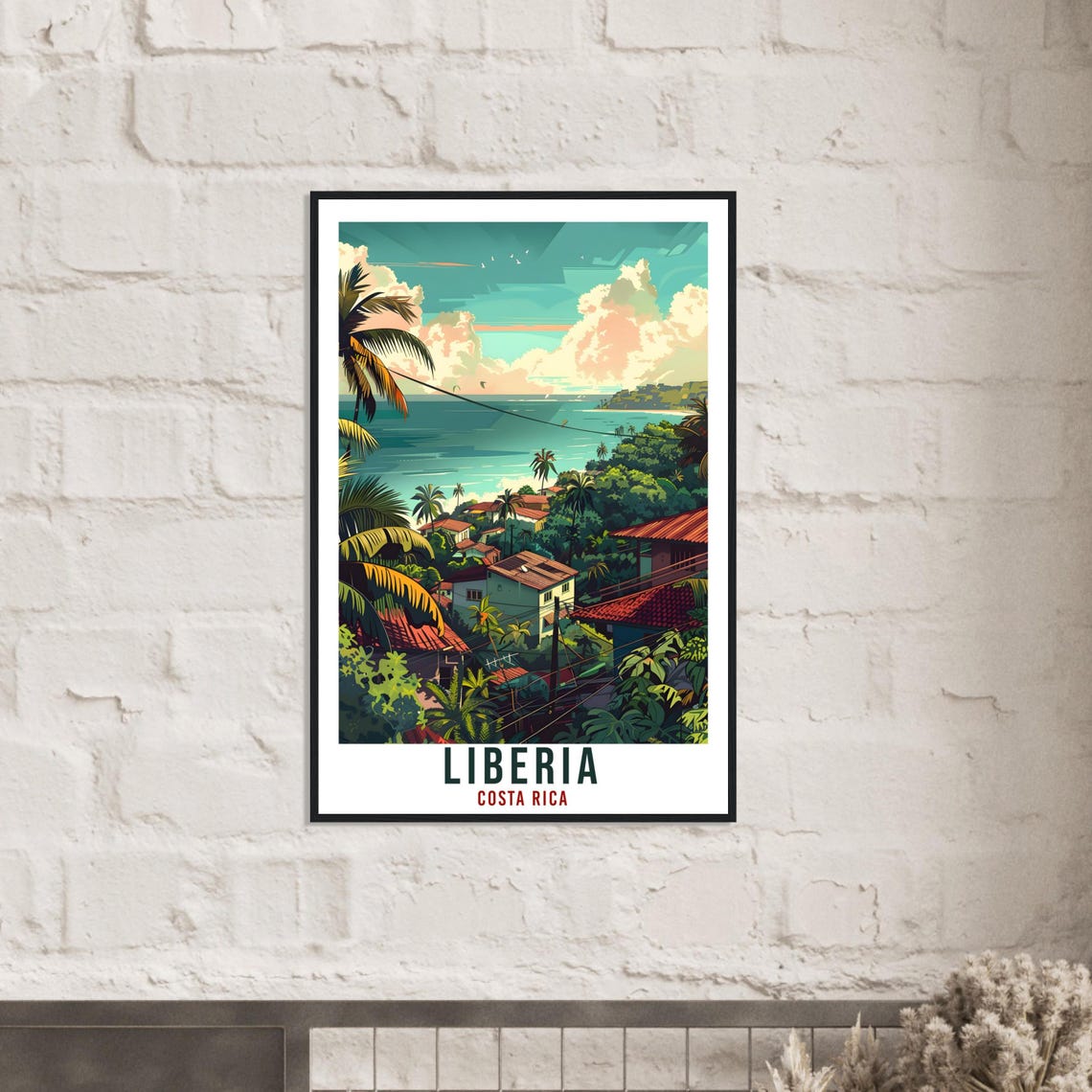 Liberia Costa Rica Travel Print Wall Art Wall Hanging Home Dcor Liberia Gift Wall Art Artwork City Travel Art Costa Rica Travel Poster - Image 2