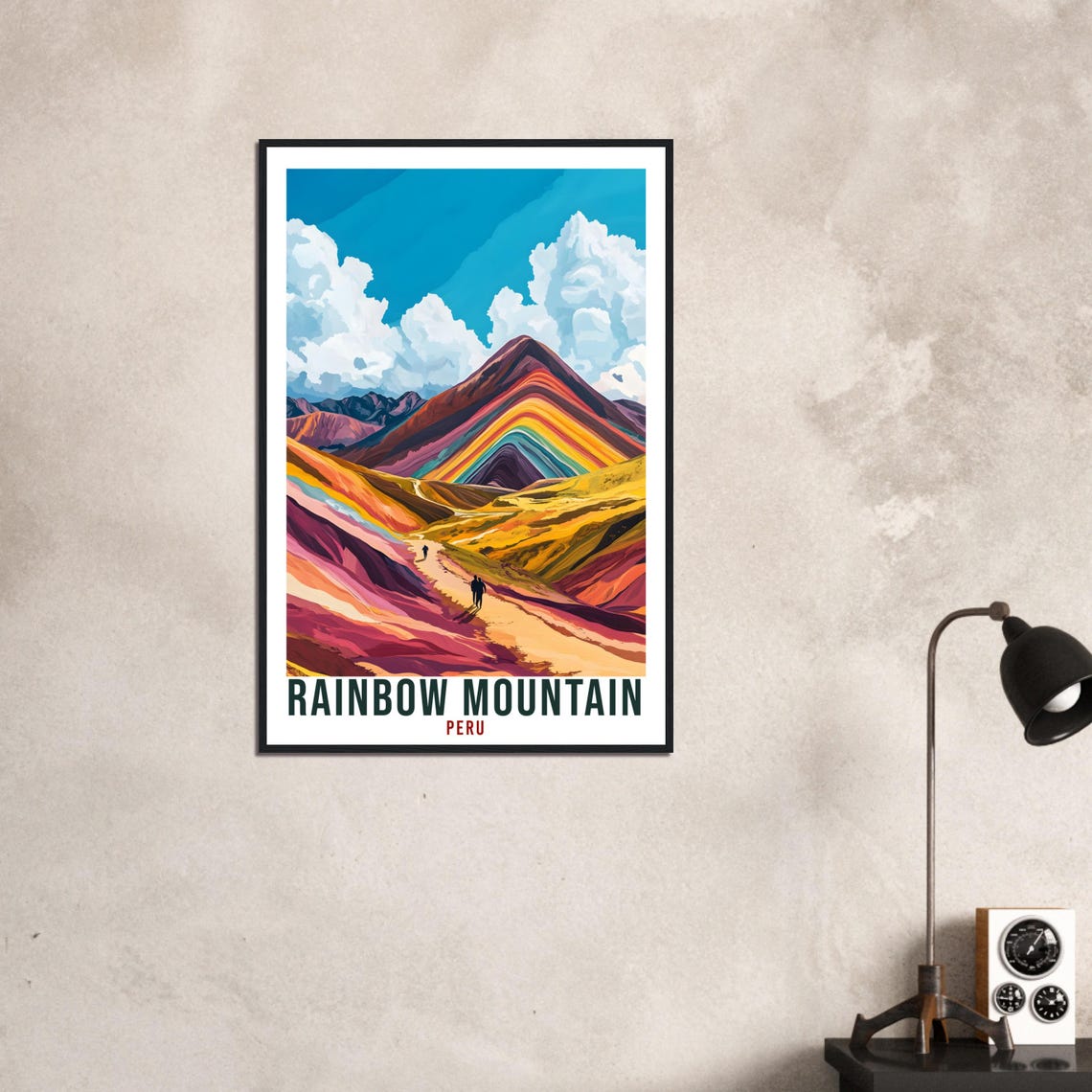 Rainbow Mountain Peru Vinicunca Striped Peaks Scene Poster Art - Image 3