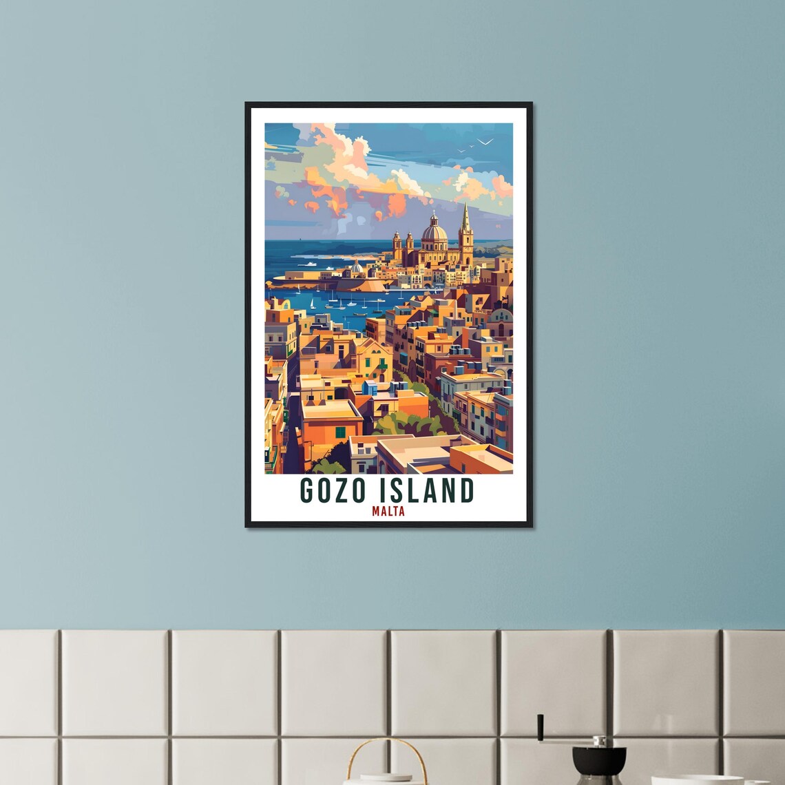 Gozo Island Travel Poster, Malta Travel Art Print - Image 3