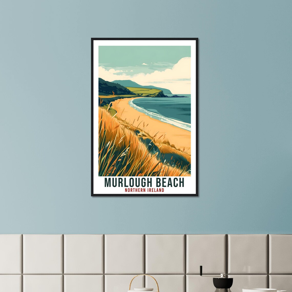 Murlough Beach Northern Ireland Dunes Seashore Travel Poster - Image 2
