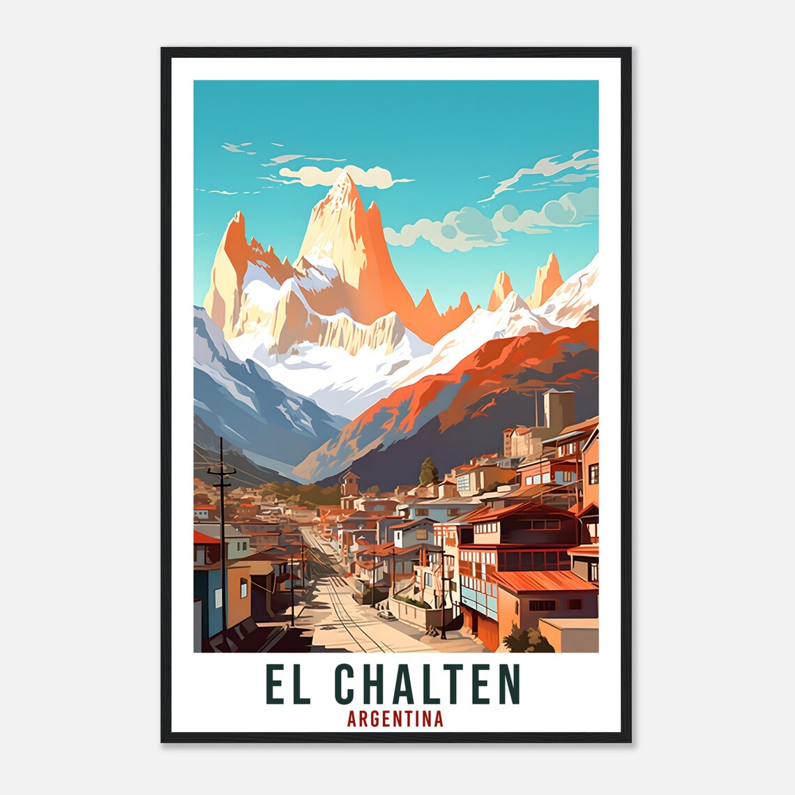 El Chalten Argentina Travel Poster, Landscape Art - Image 4