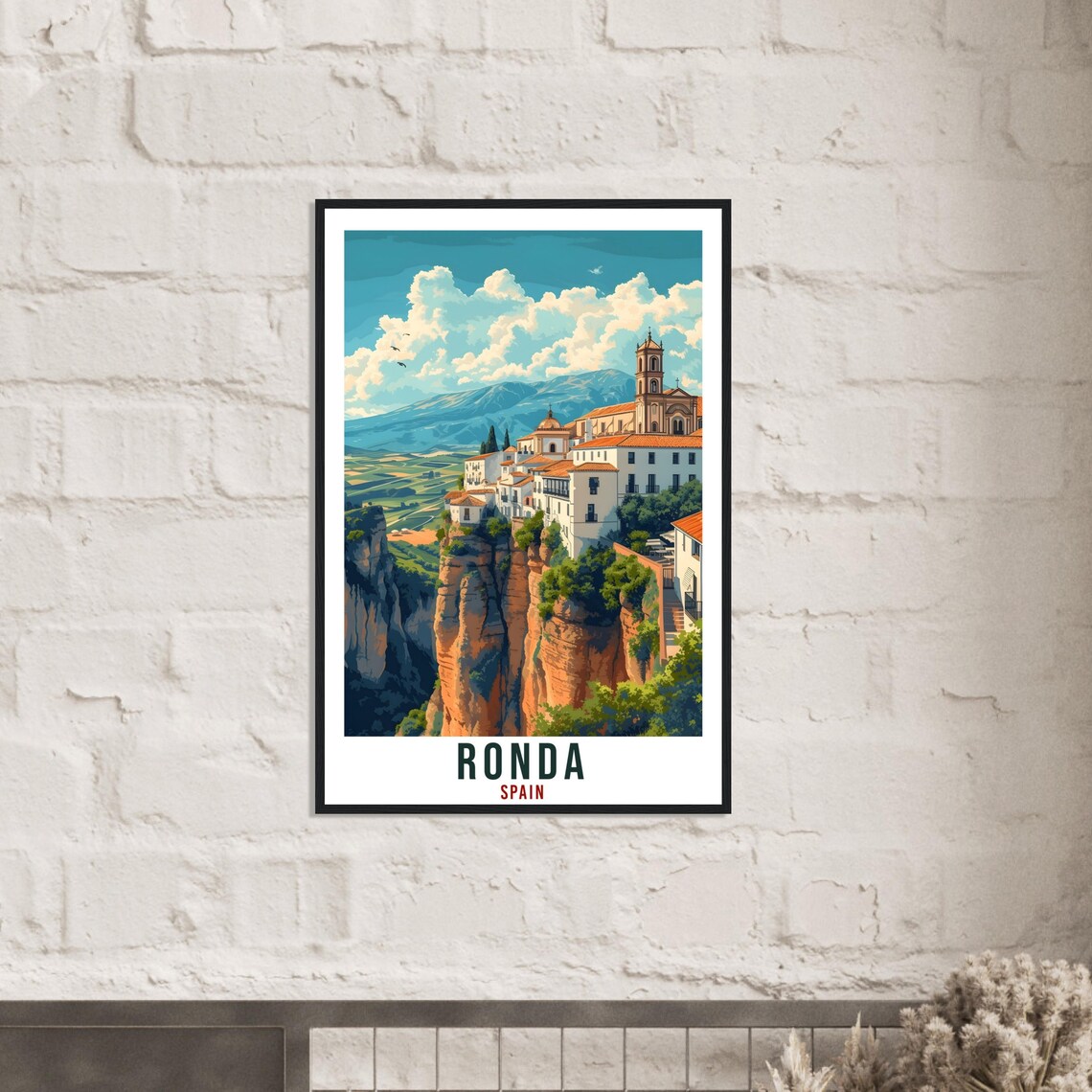 Ronda Travel Print Spain Home Decoration Ronda Art Gift Spanish City Wall Art Gift Wall Hanging Art Lover Spain Artwork Ronda Travel Poster - Image 4