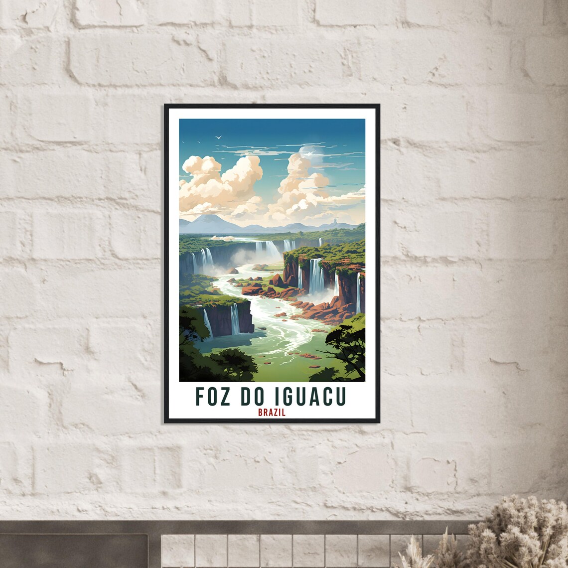Foz do Iguacu Brazil Majestic Waterfall Panorama River Gorge Poster - Image 2