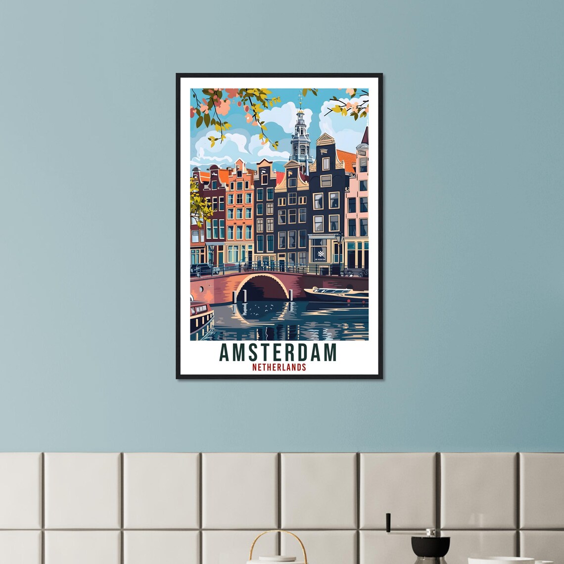 Amsterdam Travel Poster, Holland Place Print - Image 3