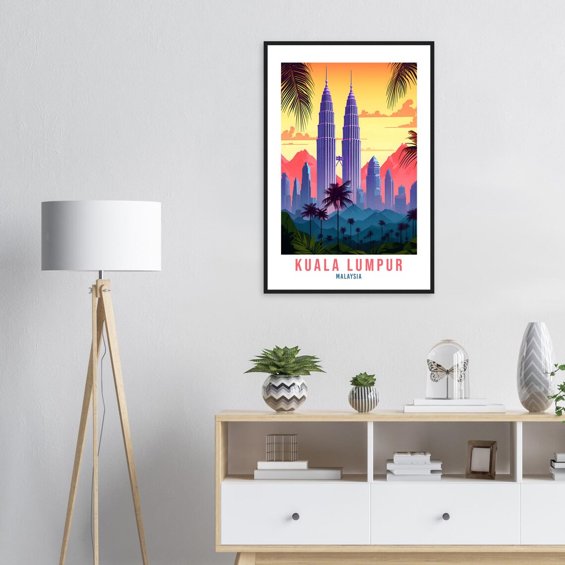 Kuala Lumpur Malaysia Iconic Petronas Twin Towers Sunset Poster - Image 3