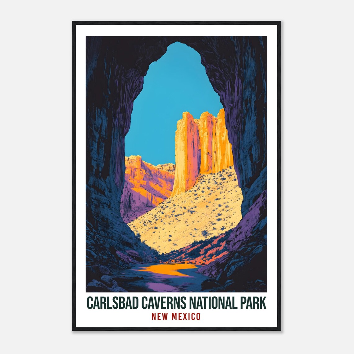 Carlsbad Caverns National Park New Mexico Cave Arch Travel Poster - Image 4