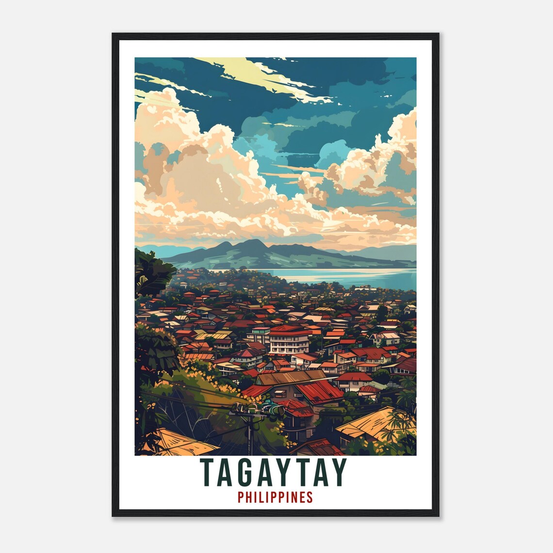 Tagaytay Philippines Scenic City Lake Volcano View Travel Poster - Image 4