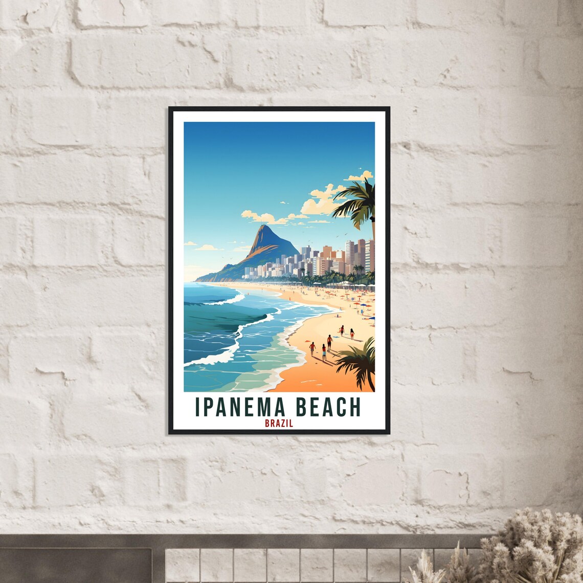 Ipanema Beach Travel Poster, Brazil Wall Art - Image 3