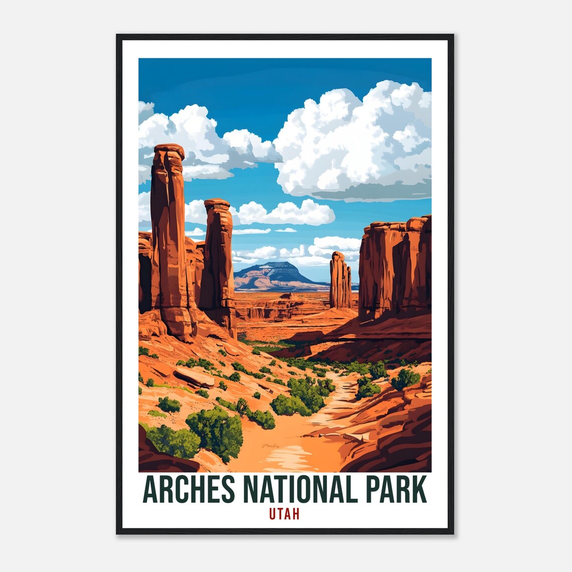 Arches National Park Utah Red Rock Desert Vintage Travel Poster - Image 4