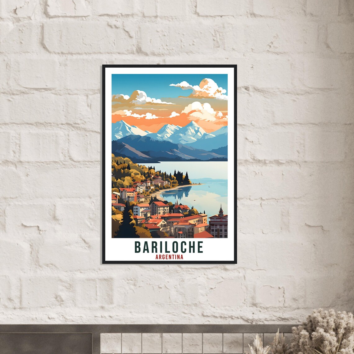 Bariloche Argentina Alpine Lake Town Andes Peaks Travel Poster - Image 2
